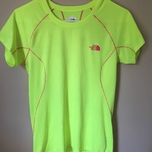 Neon Yellow North Face Top